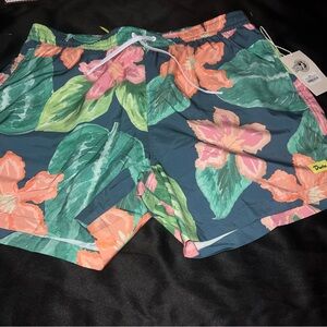 Men's Tropical Swim Trunks - Blue and Green nwt